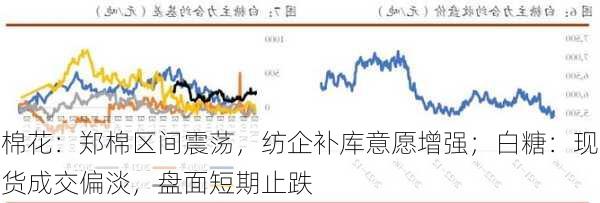 棉花：郑棉区间震荡，纺企补库意愿增强；白糖：现货成交偏淡，盘面短期止跌