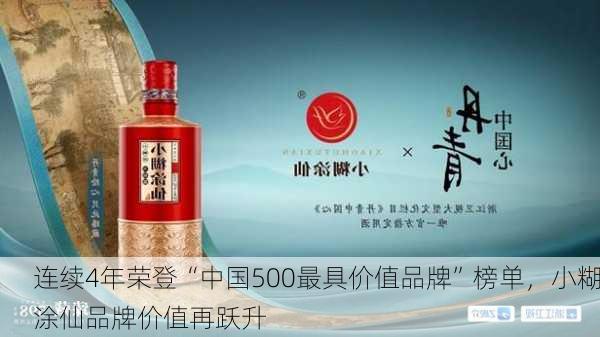 连续4年荣登“中国500最具价值品牌”榜单，小糊涂仙品牌价值再跃升