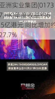 亚洲实业集团(01737.HK)年度收益约6.5亿港元 同比增加约27.7%