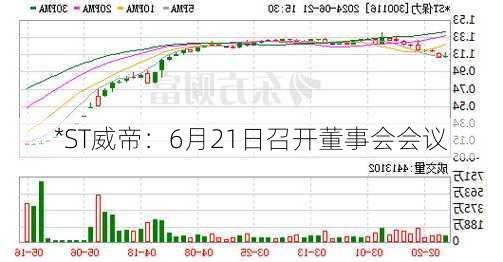 *ST威帝：6月21日召开董事会会议