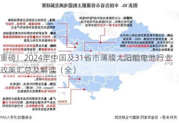 重磅！2024年中国及31省市薄膜太阳能电池行业政策汇总及解读（全）