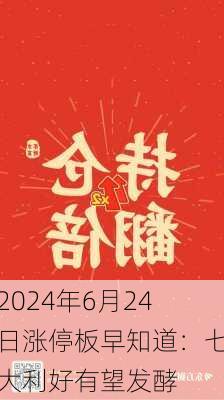 2024年6月24日涨停板早知道：七大利好有望发酵