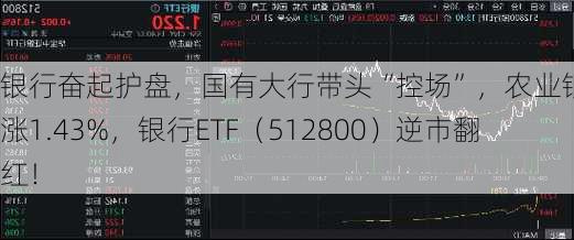 银行奋起护盘，国有大行带头“控场”，农业银行领涨1.43%，银行ETF（512800）逆市翻红！