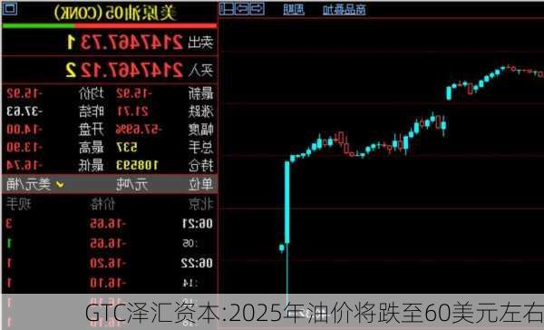 GTC泽汇资本:2025年油价将跌至60美元左右