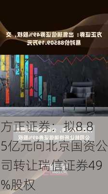 方正证券：拟8.85亿元向北京国资公司转让瑞信证券49%股权