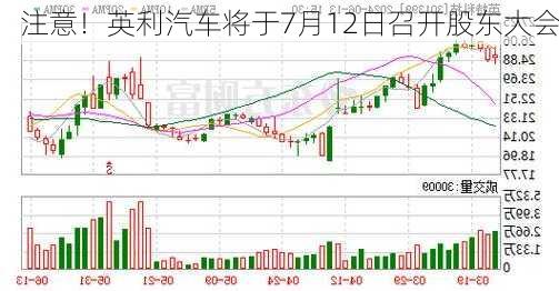 注意！英利汽车将于7月12日召开股东大会