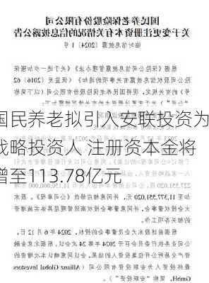 国民养老拟引入安联投资为战略投资人 注册资本金将增至113.78亿元