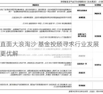 直面大浪淘沙 基金投顾寻求行业发展更优解