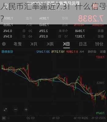 人民币汇率逼近7.3！什么信号？