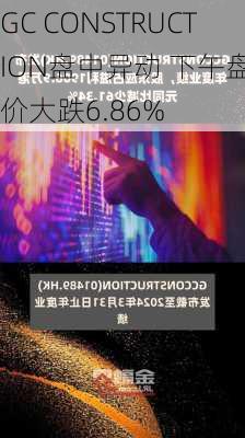 GC CONSTRUCTION盘中异动 下午盘股价大跌6.86%