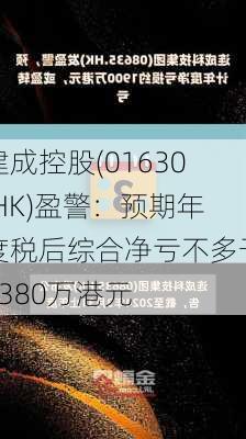 建成控股(01630.HK)盈警：预期年度税后综合净亏不多于4380万港元