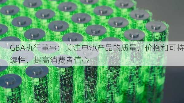 GBA执行董事：关注电池产品的质量、价格和可持续性，提高消费者信心