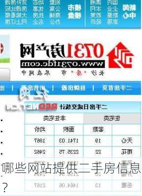 哪些网站提供二手房信息？