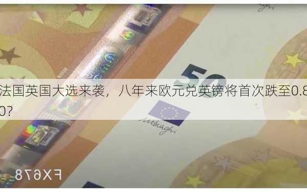 法国英国大选来袭，八年来欧元兑英镑将首次跌至0.80？