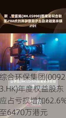 综合环保集团(00923.HK)年度权益股东应占亏损增加62.6%至6470万港元