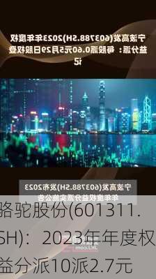 骆驼股份(601311.SH)：2023年年度权益分派10派2.7元