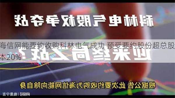 海信网能要约收购科林电气成功 预受要约股份超总股本20%