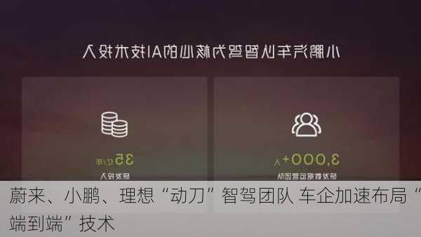 蔚来、小鹏、理想“动刀”智驾团队 车企加速布局“端到端”技术