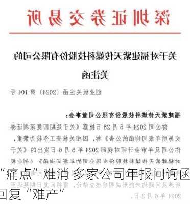 “痛点”难消 多家公司年报问询函回复“难产”