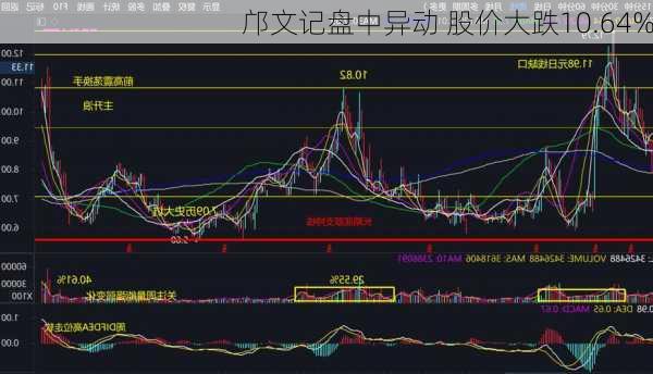 邝文记盘中异动 股价大跌10.64%