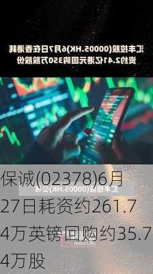 保诚(02378)6月27日耗资约261.74万英镑回购约35.74万股