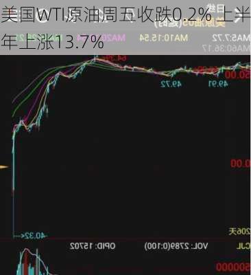 美国WTI原油周五收跌0.2% 上半年上涨13.7%