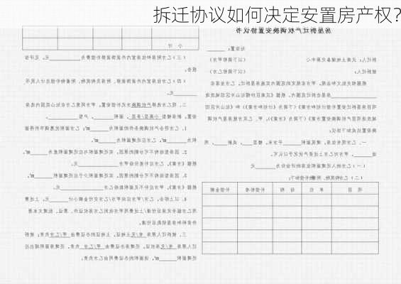 拆迁协议如何决定安置房产权？