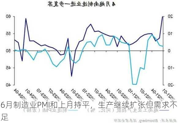 6月制造业PMI和上月持平，生产继续扩张但需求不足