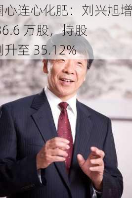 中国心连心化肥：刘兴旭增持 36.6 万股，持股比例升至 35.12%