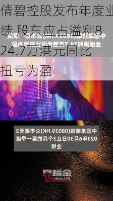 倩碧控股发布年度业绩 股东应占溢利824.7万港元同比扭亏为盈