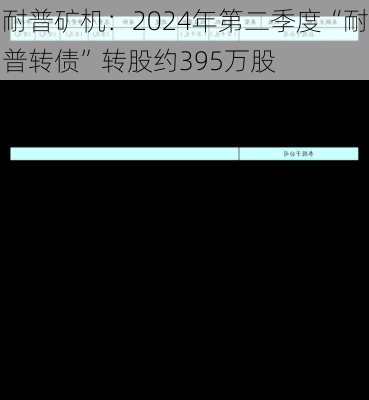 耐普矿机：2024年第二季度“耐普转债”转股约395万股