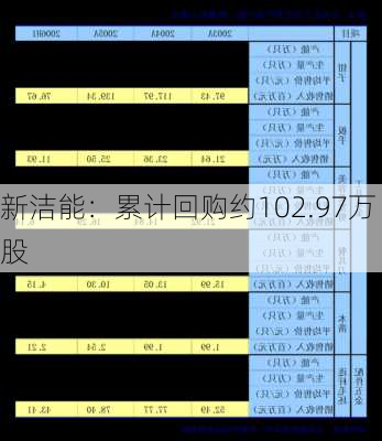 新洁能：累计回购约102.97万股