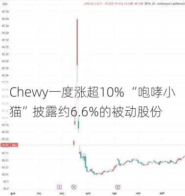 Chewy一度涨超10% “咆哮小猫”披露约6.6%的被动股份