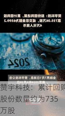 赞宇科技：累计回购股份数量约为735万股