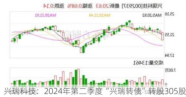 兴瑞科技：2024年第二季度“兴瑞转债”转股305股