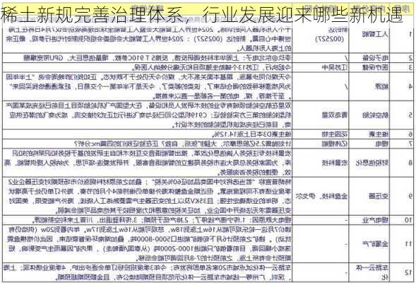 稀土新规完善治理体系，行业发展迎来哪些新机遇