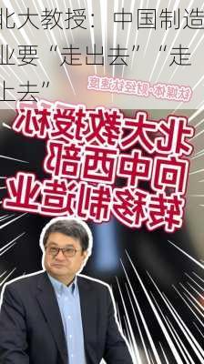 北大教授：中国制造业要“走出去”“走上去”