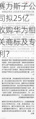 赛力斯子公司拟25亿收购华为相关商标及专利？