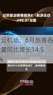 白云机场：6月旅客吞吐量同比增长14.55%