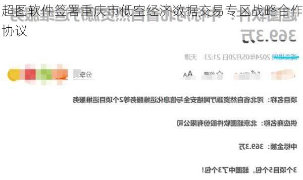 超图软件签署重庆市低空经济数据交易专区战略合作协议