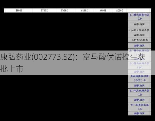 康弘药业(002773.SZ)：富马酸伏诺拉生获批上市