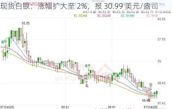 现货白银：涨幅扩大至 2%，报 30.99 美元/盎司