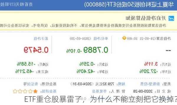 ETF重仓股暴雷了，为什么不能立刻把它换掉？