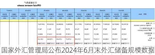 国家外汇管理局公布2024年6月末外汇储备规模数据