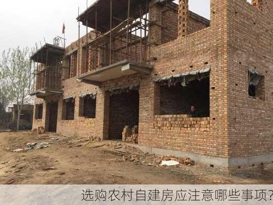 选购农村自建房应注意哪些事项？