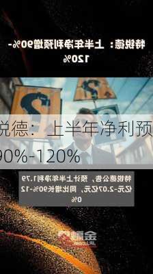 特锐德：上半年净利预增90%-120%