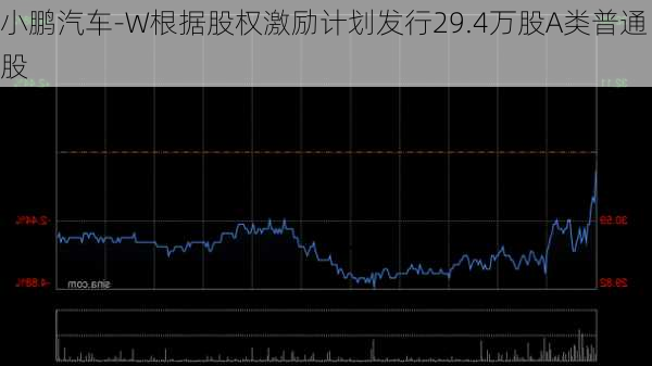 小鹏汽车-W根据股权激励计划发行29.4万股A类普通股