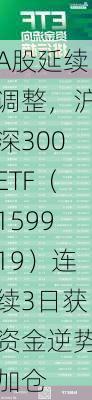 A股延续调整，沪深300ETF（159919）连续3日获资金逆势加仓