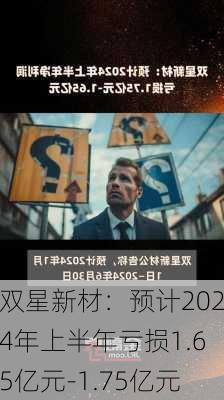 双星新材：预计2024年上半年亏损1.65亿元-1.75亿元