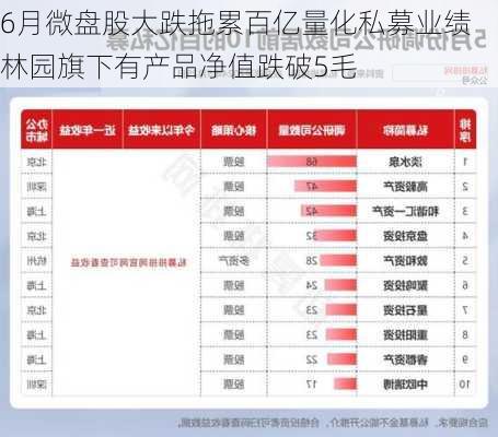 6月微盘股大跌拖累百亿量化私募业绩 林园旗下有产品净值跌破5毛